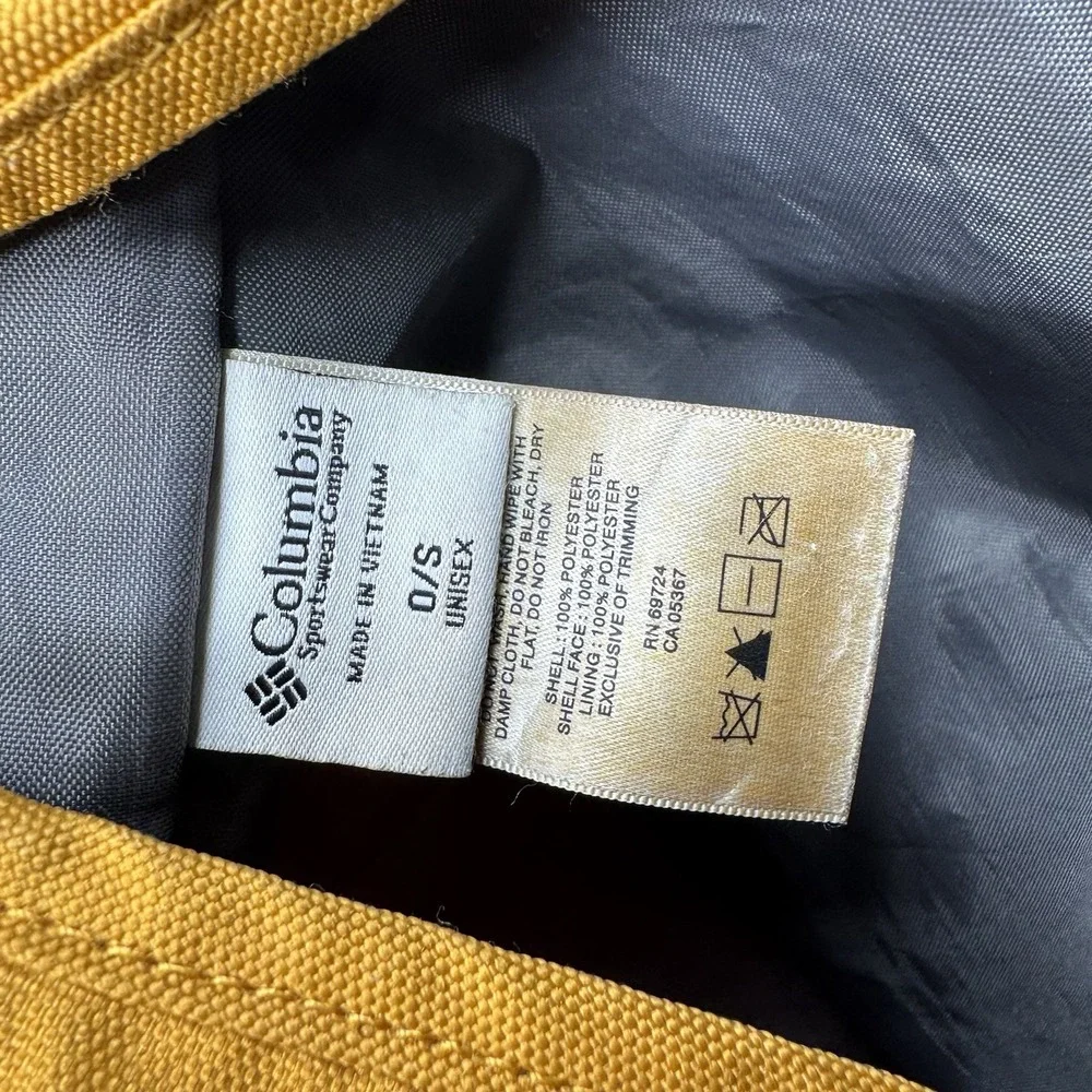 Columbia Yellow & Gray Messenger Bag Crossbody School Vintage Grunge Y2K - Flaws